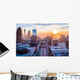 Downtown Dallas Smoke Sunset Wall Decal