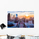 Downtown Dallas Smoke Sunset Wall Decal