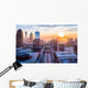 Downtown Dallas Smoke Sunset Wall Decal