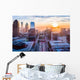 Downtown Dallas Smoke Sunset Wall Decal
