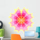 Flower Mandala 01 purple white red yellow Wall Decal