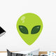 Alien Head Background Green Wall Decal