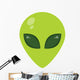 Alien Head Background Green Wall Decal