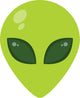 Alien Head Background Green Wall Decal