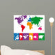 Color Map of the World Wall Mural