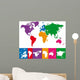 Color Map of the World Wall Mural
