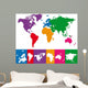 Color Map of the World Wall Mural