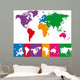 Color Map of the World Wall Mural