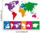 Color Map of the World Wall Mural