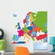 Colorful Europe Map With Countries Wall Mural