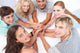 Teens Playing Floor Hands Wall Mural