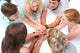 Teens Playing Floor Hands Wall Mural