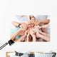 Teens Lying Floor with Wall Mural