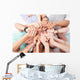 Teens Lying Floor with Wall Mural