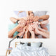 Teens Lying Floor with Wall Mural