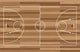 Wood Basketball Court Wall Mural