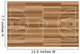 Wood Basketball Court Wall Mural