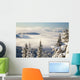 Winter Landscape With Clouds And Snow-Covered Trees Wall Mural