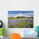 Wildflowers In Paradise Park With Mount Rainier In The Background Wall Mural