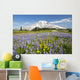 Wildflowers In Paradise Park With Mount Rainier In The Background Wall Mural