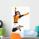 Girl Jumping Wall Mural