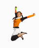 Girl Jumping Wall Mural