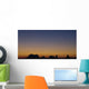 Silhouette Of Rock Formations At Sunset Wall Mural