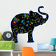 Patterned Elephant Wall Decal