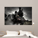 Steam Locomotive in the Rain Wall Mural