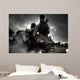 Steam Locomotive in the Rain Wall Mural