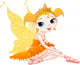 Little Orange Fairy Ballerina Wall Decal