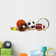 Assorted Sports Equipment on White Wall Decal
