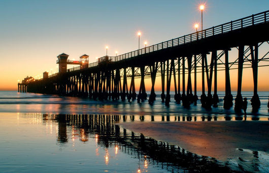 oceanside sunset Wall Mural