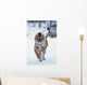 Siberian Tiger Running In The Snow Wall Mural