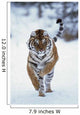 Siberian Tiger Running In The Snow Wall Mural