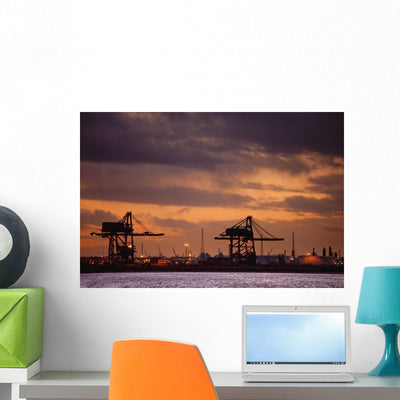 Teesside England Wall Mural shown on a wall