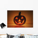 A Pumpkin Carved Into A Happy Face Wall Mural