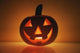 A Pumpkin Carved Into A Happy Face Wall Mural