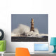 Waves Crashing Against A Lighthouse Wall Mural