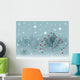 Christmas landscape with snowbound trees Wall Mural