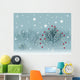 Christmas landscape with snowbound trees Wall Mural