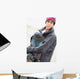 A Boy With A Snowboard Wall Mural