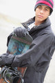 A Boy With A Snowboard Wall Mural
