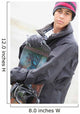 A Boy With A Snowboard Wall Mural