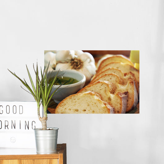 Garlic Bread and Rosemary Oil Wall Mural