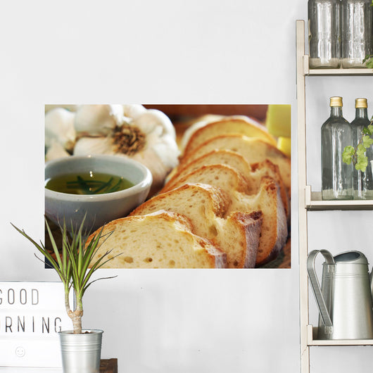 Garlic Bread and Rosemary Oil Wall Mural