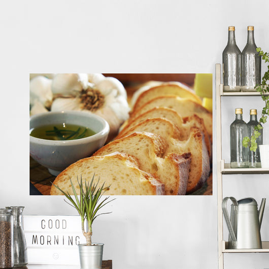 Garlic Bread and Rosemary Oil Wall Mural