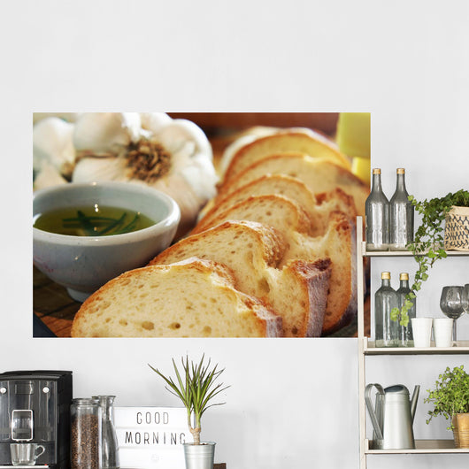 Garlic Bread and Rosemary Oil Wall Mural