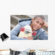 A Boy With A Skateboard Wall Mural