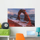 Delicate Arch At Sunset In Winter In Arches National Park Wall Mural
